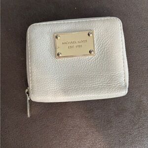 Michael Kors Cream Wallet with Gold Logo